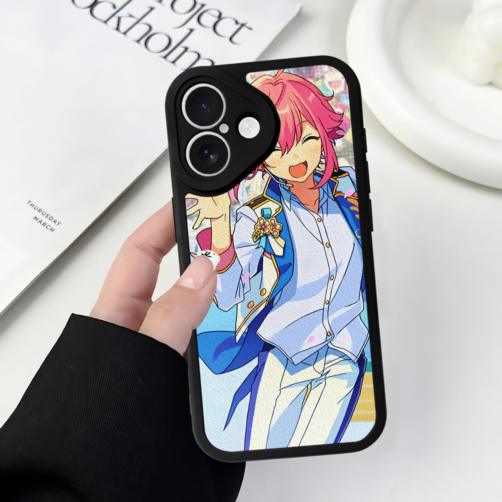 （画像用） あんさんぶるスターズ! Ensemble Stars 【iPhone 16シリーズ対応】シリコンスマホケース（レザー調） 材質：シリコン